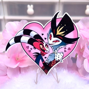 Sticker coeur Stolitz Stolas Blitzo - Sticker kawaii brillant imperméable à l'eau