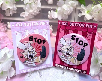 Pin con forma de botón de parada de Abel: decoración kawaii con un lindo botón pastel estilo ita bag