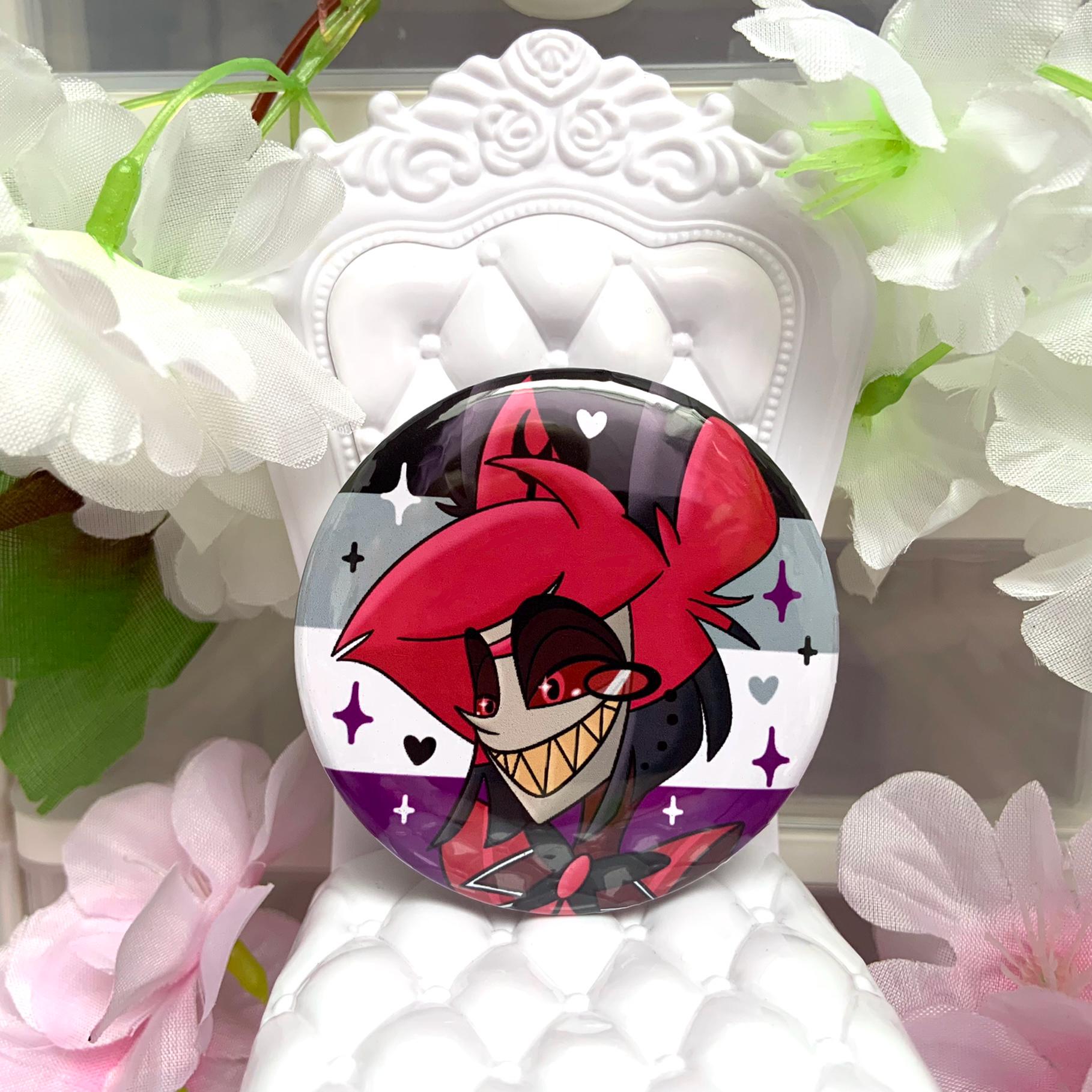 Alastor Asexual Badge Pin Ace Button - XXL Kawaii Cute Pastel Button ...