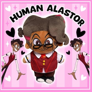 Human Alastor-pop kawaii schattig pastelpaars pluche