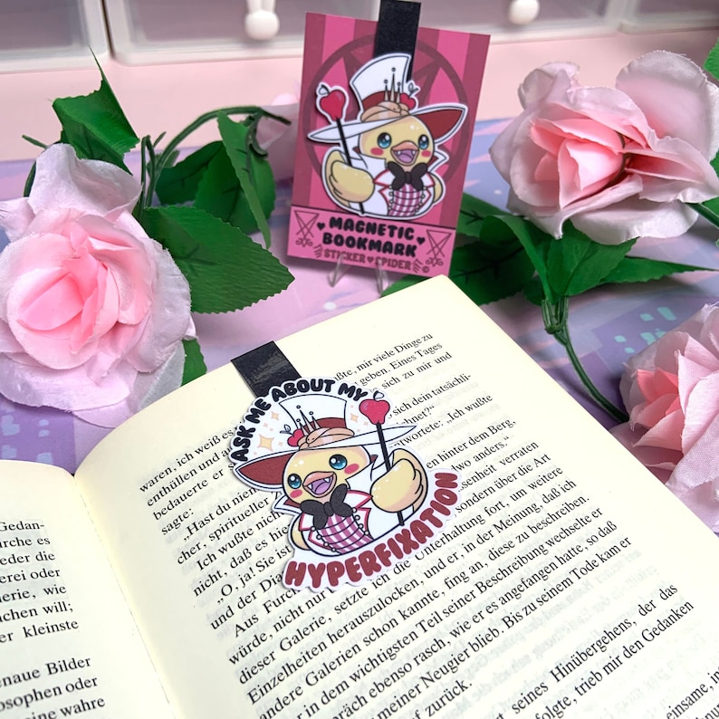 Lucifer Duck Hyperfixation Magnetic Bookmark Autism ADHD - Kawaii Cute ...