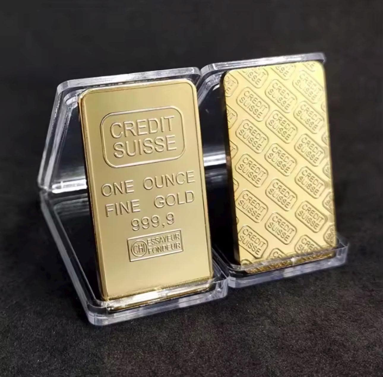 Credit Suisse 1 Oz Gold Plated Bar - 24k - Reprodution - Etsy