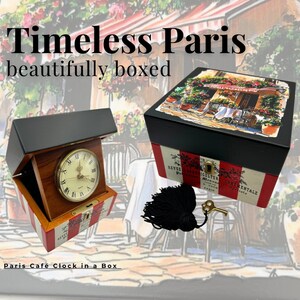 Paris Café Clock in a Box