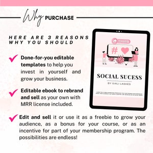Social Media Success Ebook, Canva Templates, Done For You Digital Marketing Strategy, Lead Magnet Ebook, Passive Income Ebook With MRR