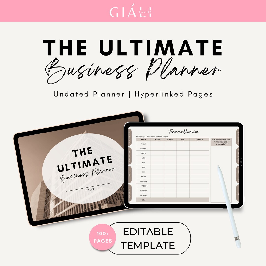 Ultimate Business Planner, Goodnotes Landscape Templates, Small ...
