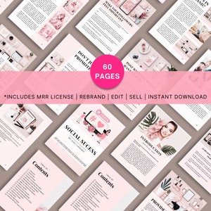 Social Media Success Ebook, Canva Templates, Done For You Digital Marketing Strategy, Lead Magnet Ebook, Passive Income Ebook With MRR