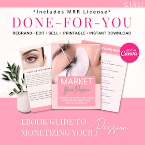 Market Your Passion eBook | Digital Products & Resell Rights (MRR) | Passive Income Guide | Online Business Tips, Coach Lead Magnet Manual