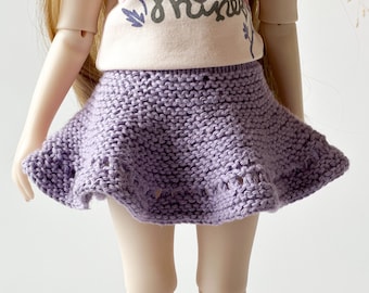 Ruby Red Fashion Friends ( RRFF ) doll Lilac Skirt knitted for Minouche Petitcollin doll, Tilda doll, Teddy Bear, clothes / outfit / dress