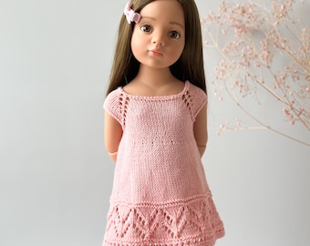 Götz Happy Kidz Dress Lace Hem Cotton Dress: Fits American Girl, 18-inch Dolls