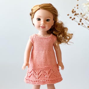 Lace Doll Dress: Fits 14-inch Wellie Wishers, Ruby Red, Gotz Kidz