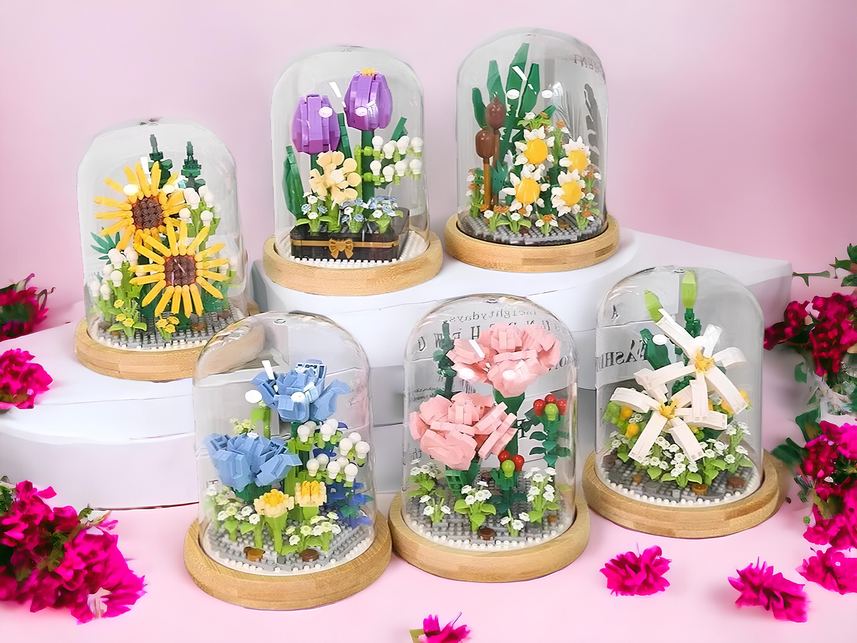 Soportes de pared para flores LEGO® LEGO® Flower Bouquet 10280, tulipanes  40461, rosas 40460 o girasoles 40524 -  España
