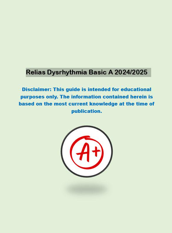 Relias Dysrhythmia Basic A 2024/2025