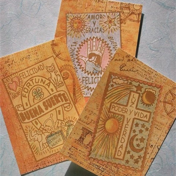 Mexican mojo cards - set of 3