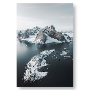 Wandposter Polarlandschaft - Naturdekoration - Arktisfotografie - Sofortiger Download - Druckbares Poster - Geschenkidee