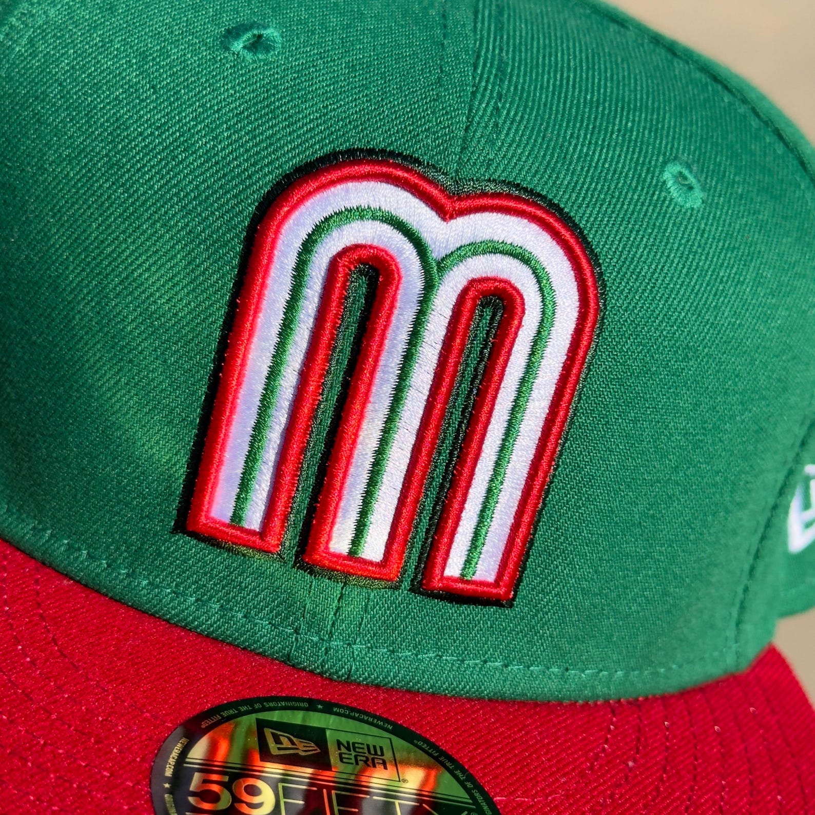 Green Mexican National Baseball Team New Era 59FIFTY Fitted Cap WBC