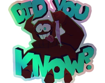 Spooky Month Bob Velseb Did You Know? Holographic Vinyl Stickers