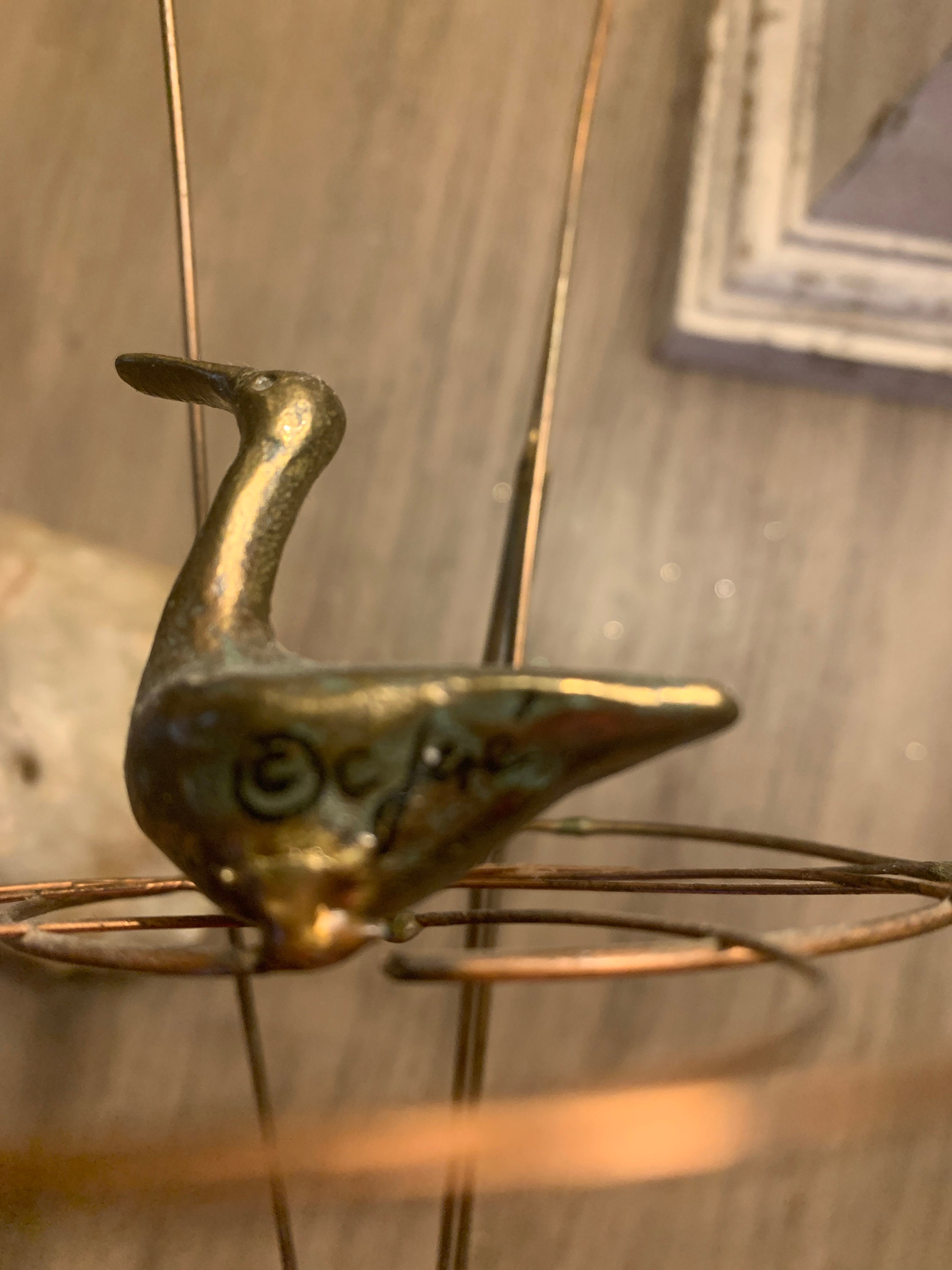 Super Rare Find Signed Curtis Jere Duck Pond Cattail Metal