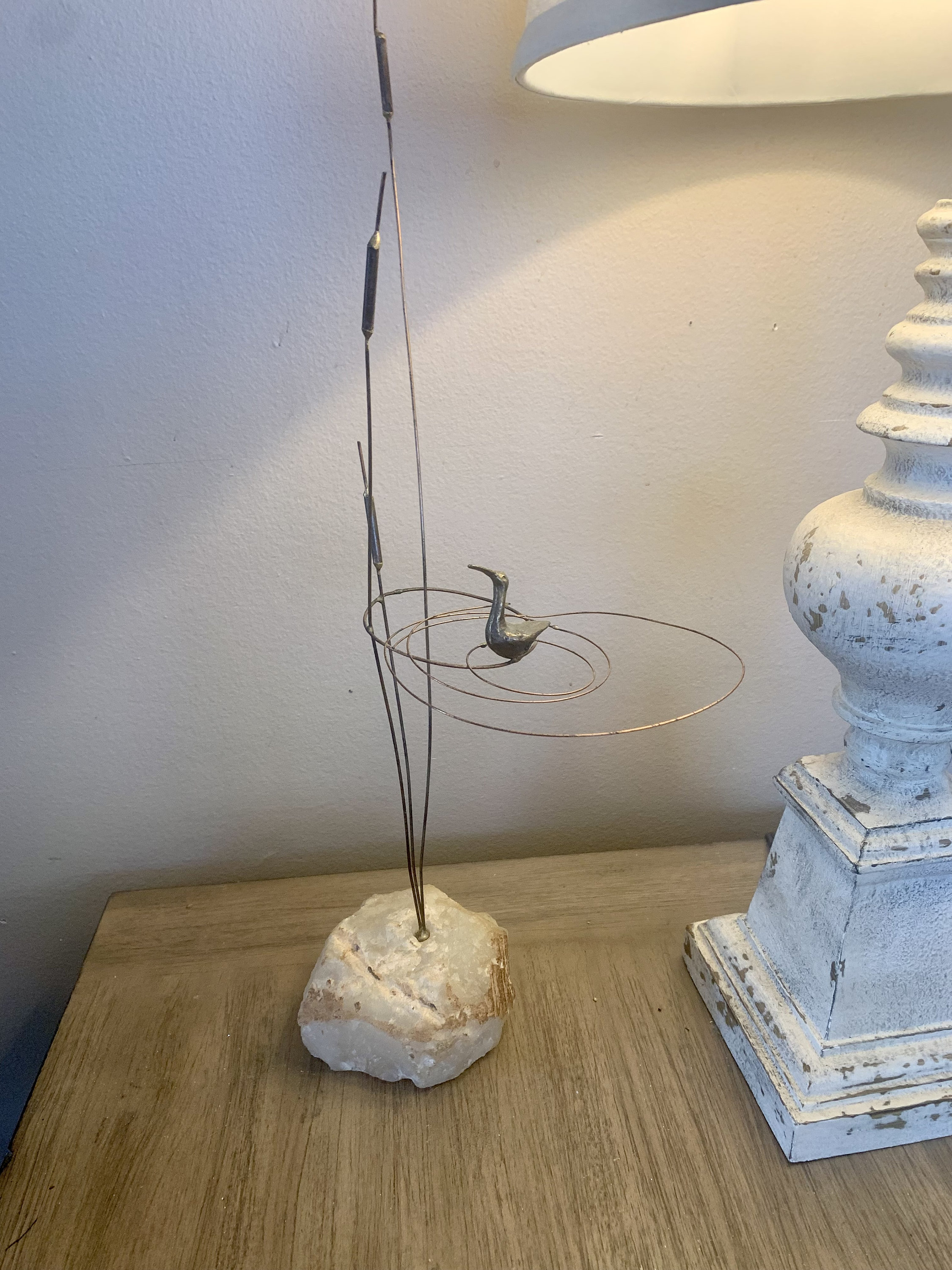 Super Rare Find Signed Curtis Jere Duck Pond Cattail Metal
