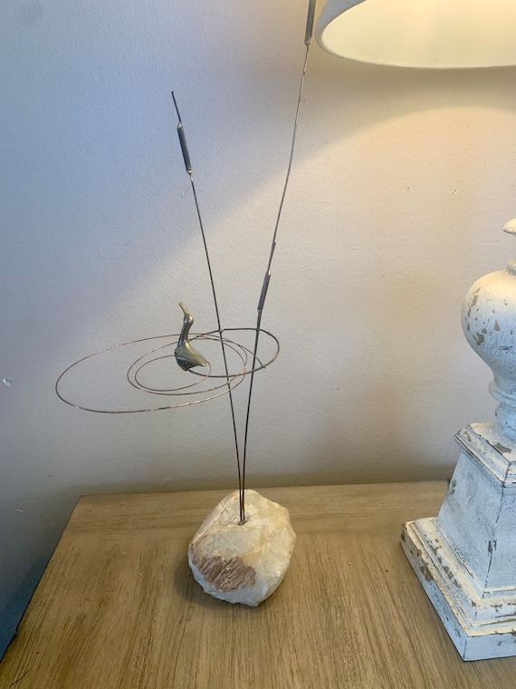 Super Rare Find Signed Curtis Jere Duck Pond Cattail Metal