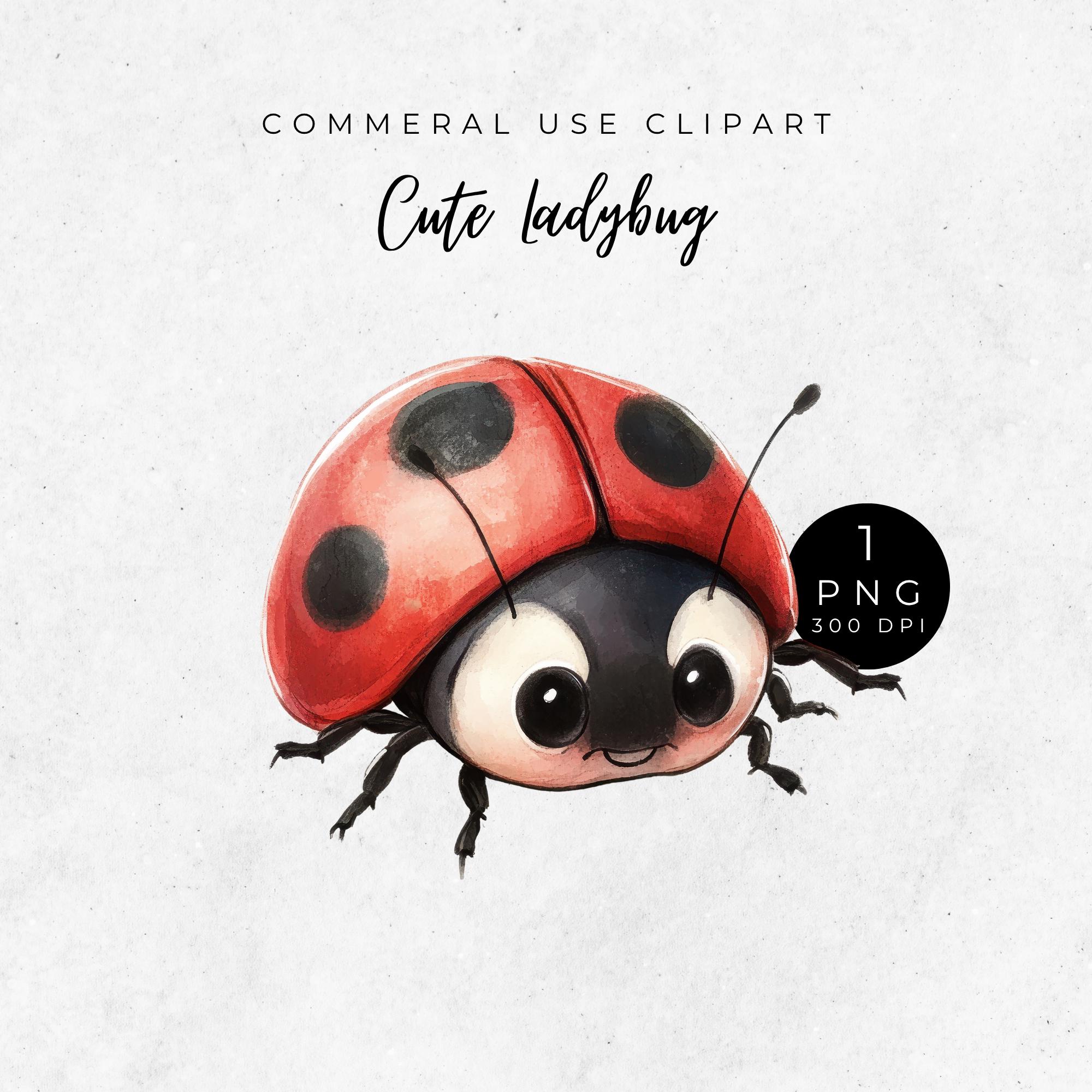 Lady Bug Clipart Bundle, Watercolor Ladybug Png, Digital Download for ...