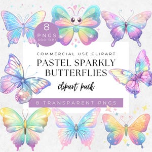 Pastell Schmetterling Clipart, Pastell rosa und lila Schmetterlinge, Schmetterling Png, rosa & lila Schmetterling Clipart, Junk Journal, kommerzielle Nutzung