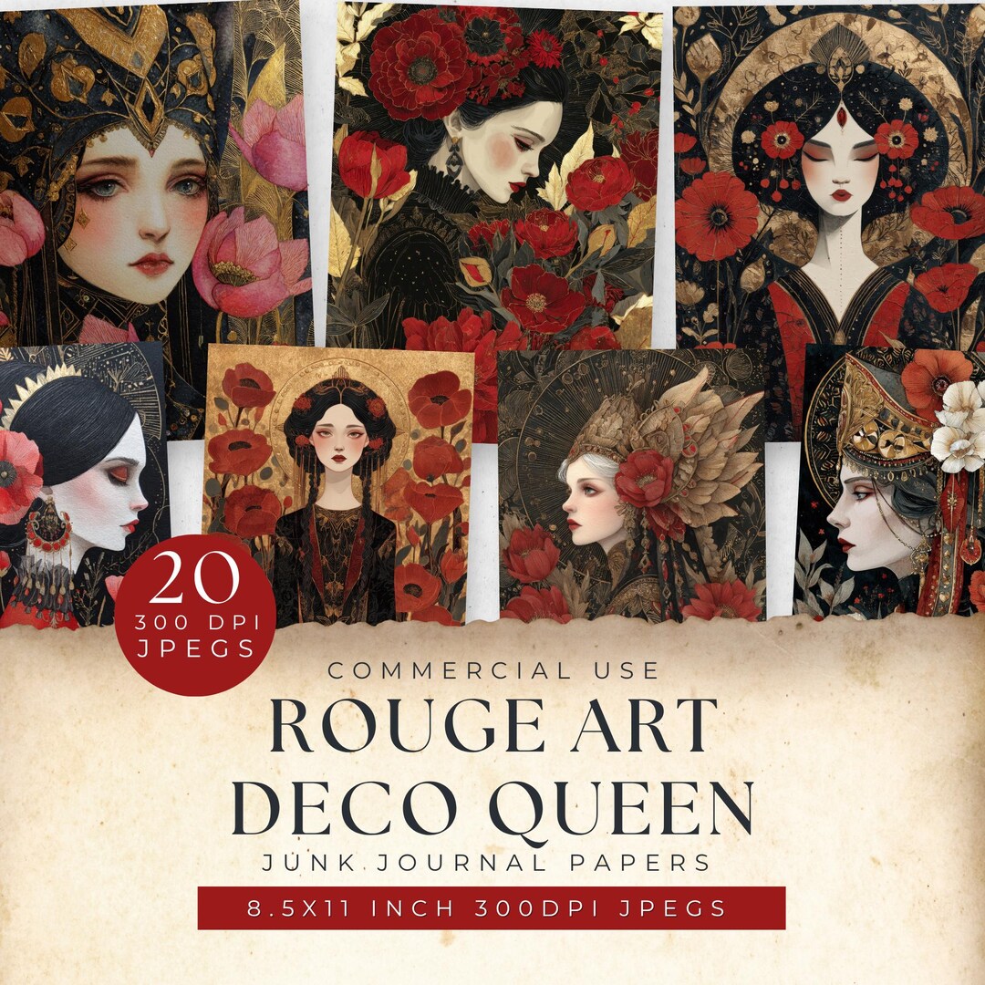Art Deco Junk Journal Papers - Digital Download Kit for Vintage ...
