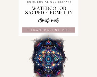 Mystische Heilige Geometrie Clipart: Tattoo Mandala PNG (Digital Download)