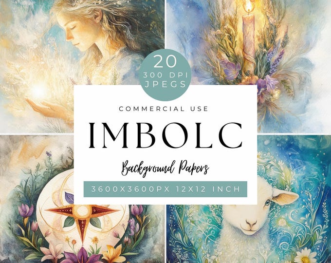 Imbolc Watercolor Clipart Png Bundle, Imbolc Clip Art, Celtic Neopagan ...