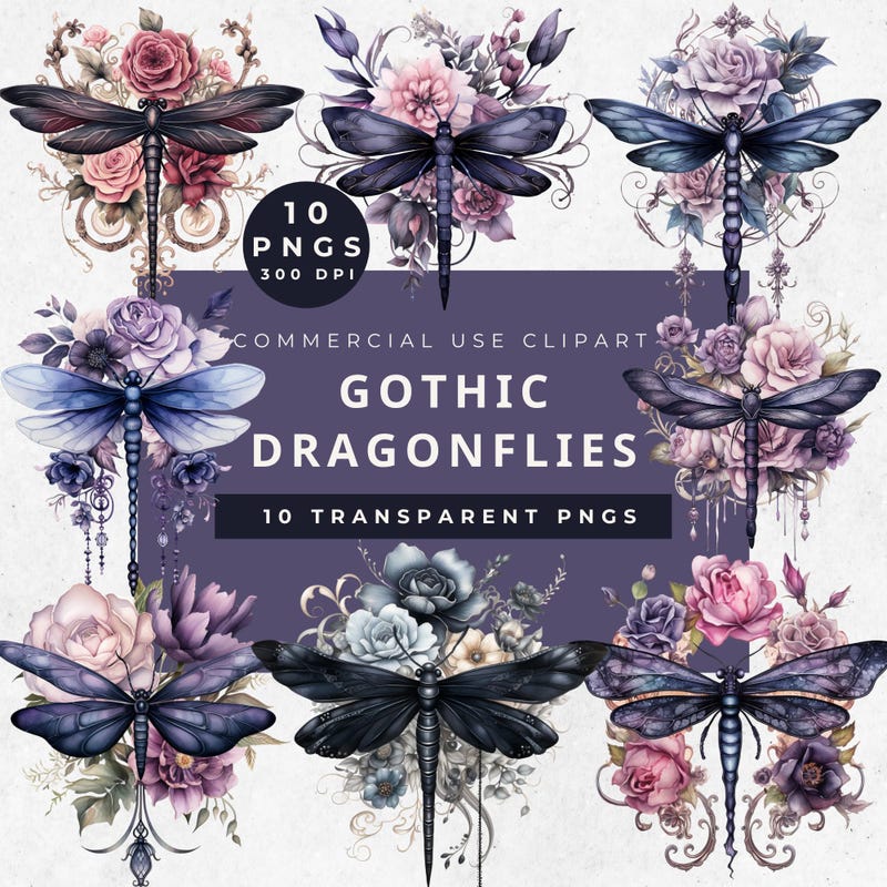 Dragonfly Clipart - Etsy