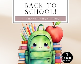 Cute School Supply Clipart, School Lunch Clipart, Back To School, Teacher Clipart , Supplies PNG, School PNG, School Accessories, Commercial