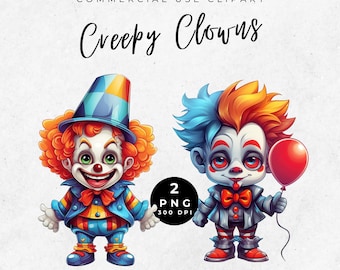 ピエロ クリップアート、ピエロ PNG、水彩ピエロ イラスト