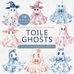 Toile Geist Halloween Cliparts, Blauer Toile Boujee Geist, Toile Geist PNG, Süßer Geist PNG, Blumen Geist Clipart, Kokette Blumen Halloween