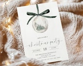 Christmas Party Invitation, Printable Christmas Invitation, Editable Holiday Party Invite, Digital Download A119