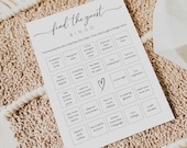 Find the Guest Bingo, Printable Bridal Shower Bingo, Editable Bridal Shower Game Template, Instant Download