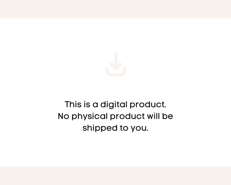 Op de afbeelding: Een digitaal downloadpictogram met een pijl naar beneden, wat aangeeft dat dit product een digitale download is en er geen fysiek product wordt verzonden.
