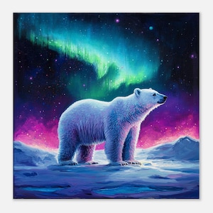 Stunning Polar Bear Canvas Wall Art
