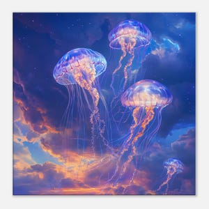 Stunning Jellyfish Canvas Wall Art