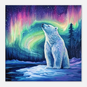 Stunning Polar Bear Canvas Wall Art