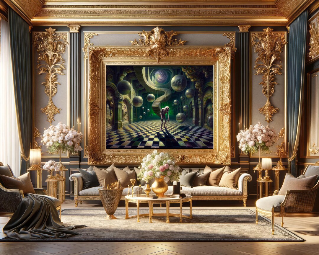 Surreal Labyrinth: A Haunting Vision