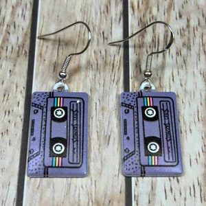 Brincos Músicas Tristes Fita Mista, Gancho Pendurado em Prata, Declaração Retro, Joias para Meninas, Novidade Joias dos Anos 90, Presente para Amantes da Música