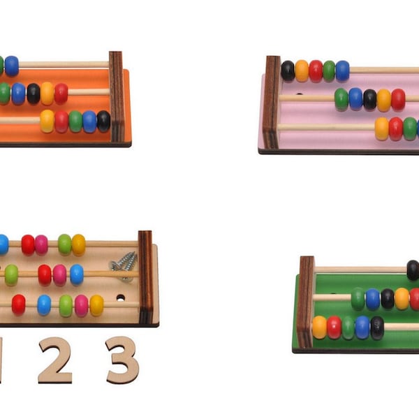 Ecological abacus - manipulation board, sensory board. Sensory counter. Activity Board. Sensory toys for children