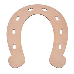 Groot hoefijzer van multiplex: doe-het-zelfdecoratie (16,5 cm/15 cm)