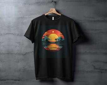 Retro Neon Unique Graphic Tee,  Bella Canvas 3001 T-Shirt with Vibrant Vintage Designs