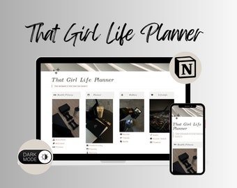 Planificador de vida para chicas: Plantilla de Notion (Descarga digital)