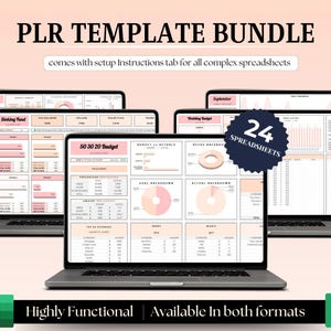 Excel Google Sheets Budget Spreadsheet PLR Bundle Master Resell Rights PLR Templates Budget Planner Budget Spreadsheet PLR Digital Products
