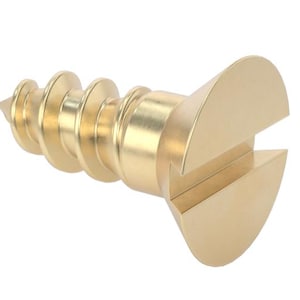 Mini Brass Wood Screws, #2 x .25", Flat Head, Slot-Drive
