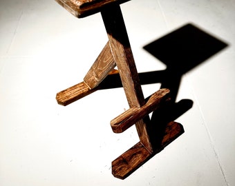 Rustic wooden stool