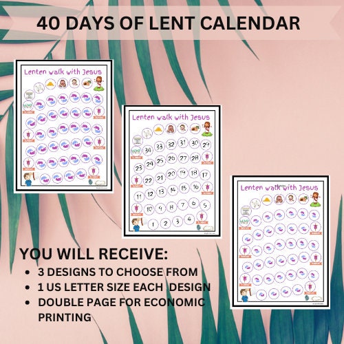 40 Days of Lent Countdown Calendar Etsy