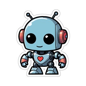 Robot Loves You Sticker (Version 02)