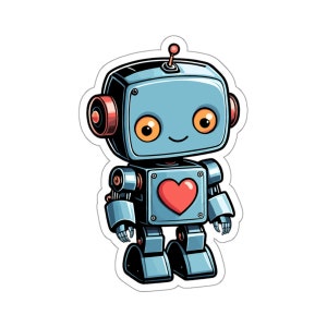 Robot Loves You Sticker (Version 01)